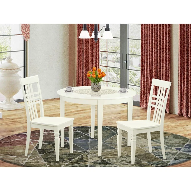 3  PC  small  Kitchen  Table  set  with  a  Boston  Dining  Table  and  2 ...