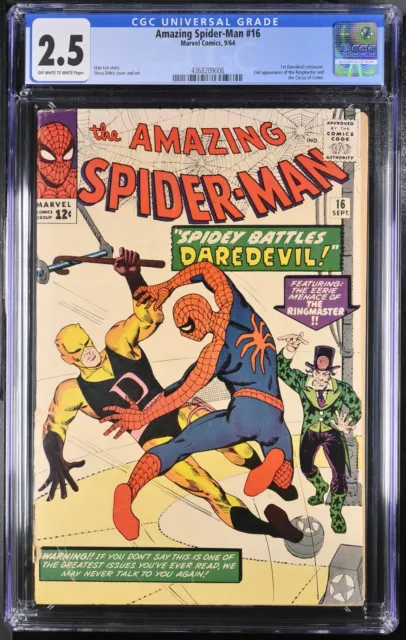 Amazing Spider-Man #16 - CGC 2.5 - 1st Daredevil Crossover 4368209006