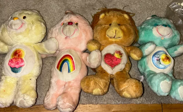 Vintage Care Bears 1980's ,Braveheart, Sleepy Bedtime, Cheer & Birthday Bundle