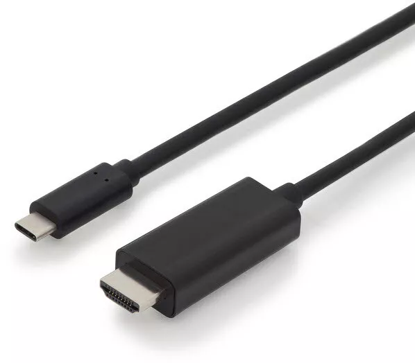 DIGITUS USB Type-C Gen2 Adapter/Konverterkabel USB-C auf HDMI A Schwarz BRANDNEU