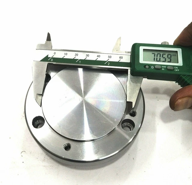 Back Plate For Rotary Tables To Chucks +3X T-Nuts(Dia 100 Mm- Recess 70 Mm)