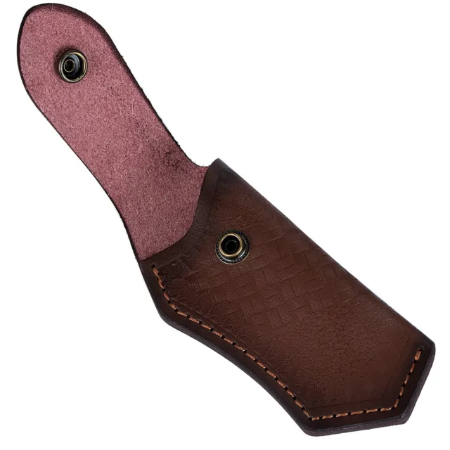 Leather 4inch Folding Knife Sheath Holder Belt Sheath Pocket Case for Trapper