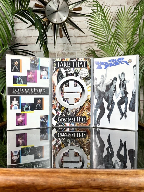3x TAKE THAT VHS CASSETTE BUNDLE Greatest Hits/Live At Wembley/Take That & Party