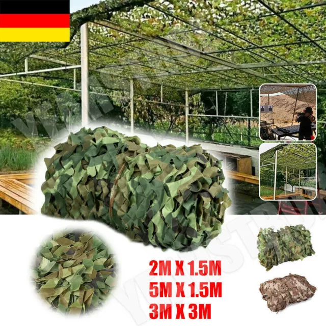 Tarnnetz flecktarn Bundeswehr Armee Netz Tarnung Dekonetz Größewahl 5x1,5M DE