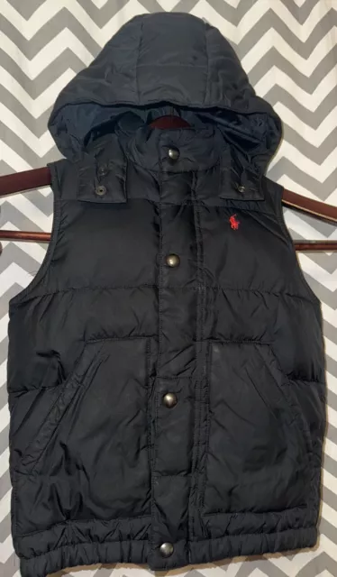 POLO Ralph Lauren Kids Puffer Vest Size 4T With Removable Hood