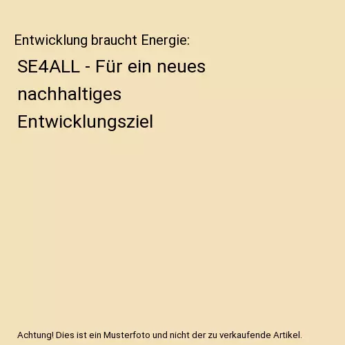 Entwicklung braucht Energie: SE4ALL - Für ein neues nachhaltiges Entwicklungszi