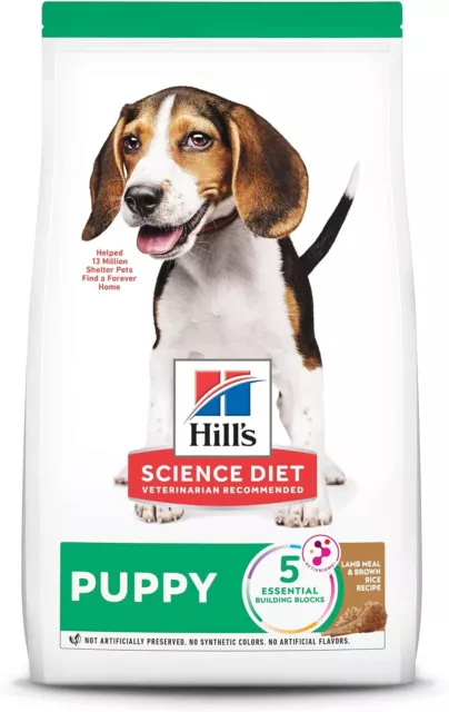 Hill's Science Diet Puppy Lamb Meal & Brown Rice Recipe Dry Dog Food, 12.5 lb.