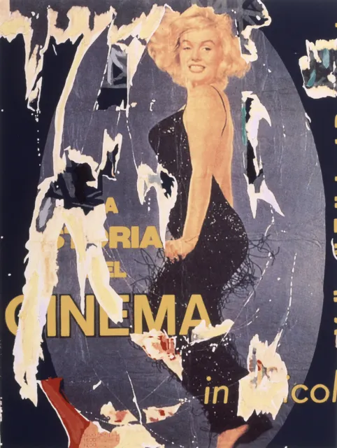 Mimmo ROTELLA, Serigrafia e Collage, Pop Art, La Storia Del Cinema, Marilyn