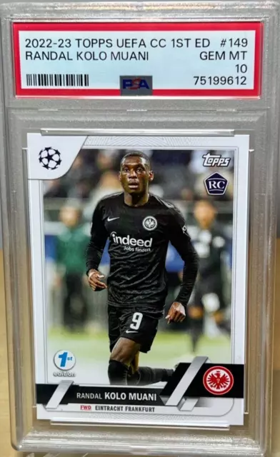 RANDAL KOLO MUANI * PSA 10 * 2022-2023 TOPPS UEFA 1st EDITION #49 ROOKIE FRANCE