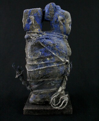 42 CMS CMS Arte Africano Antico Feticcio Di Protezione Fon Per Lucchetto Su Base 