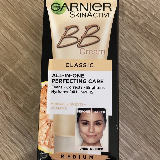 Hidratante Garnier BB Cream Original Tinte Medio FPS 15, Aumento del Brillo y C