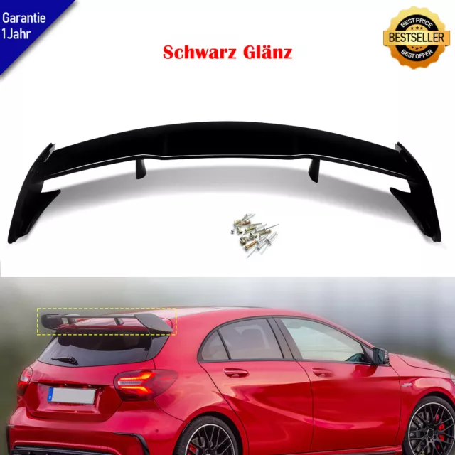 Für Mercedes W176 A45 AMG A-Klasse Dachspoiler Heckspoiler Flaps Schwarz Glänz