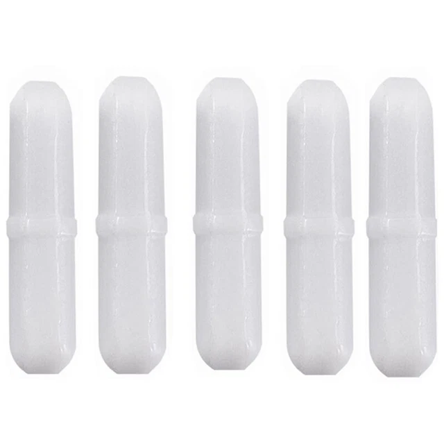 5Pcs 30mm/ 1.2 Inch Magnetic Stirrer Mixer Stir Bar, White Color, StirG6