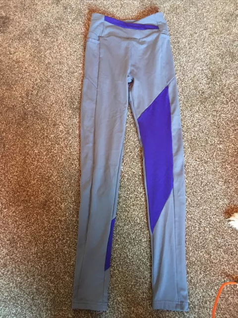 GYMSHARK TWO TONE Charcoal & Grey Colour Leggings Size Extra Small