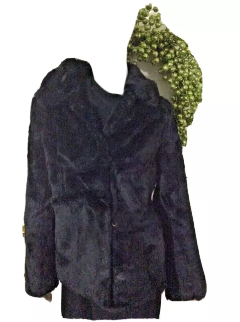Bernardo Womens Coat size Large Spanish rabbit Black
