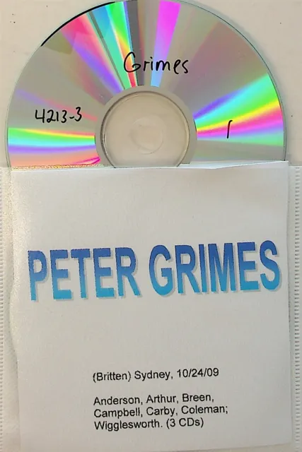 BRITTEN Peter Grimes Live 24.10.2009 Wigglesworth 2-CD Richard Anderson/Arthur