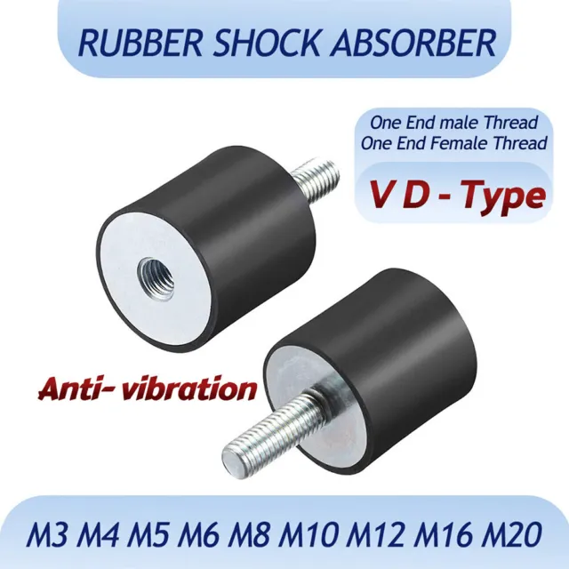 Rubber Mounts Shock Absorber Anti Vibration Isolators M3~M20 Ø8-150mm