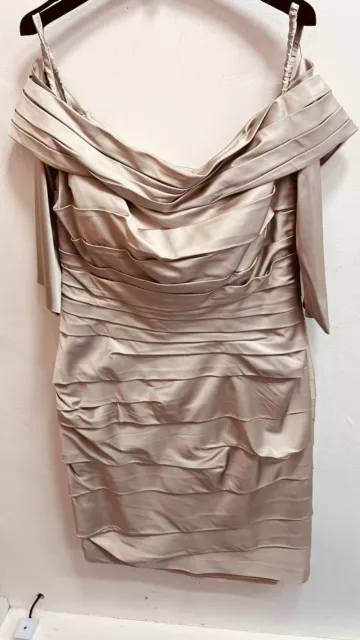 Abito irresistibile in oro talpa taglia 18 madre della sposa pezzo prezzo £589