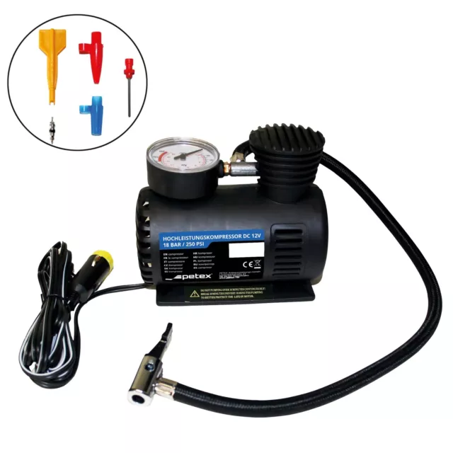 12V Auto Luftpumpe Reifen Kompressor 150PSI Autokompressor Zweistufig PKW  Auto