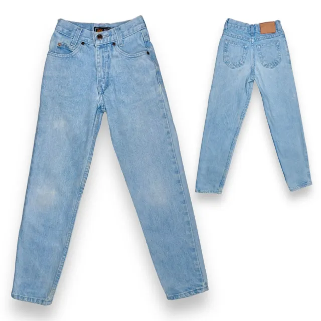 Vintage Route 66 Kids High Rise Waist Light Wash Denim Jeans 8S / 8 Slim