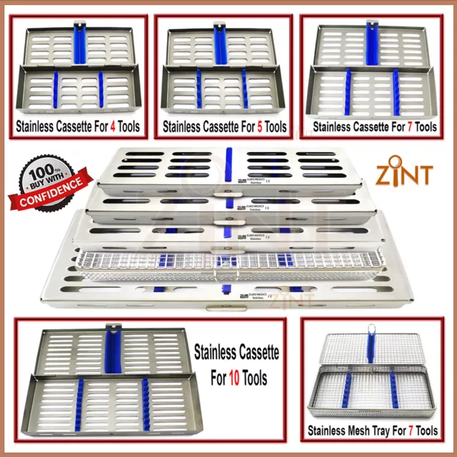 Sterilization Dental Instruments Cassette Rack Surgical Mesh Tray Laboratory Box