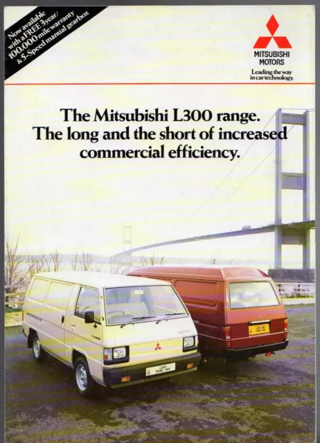 Mitsubishi L300 Van 1985-86 UK Market Foldout Sales Brochure SWB LWB