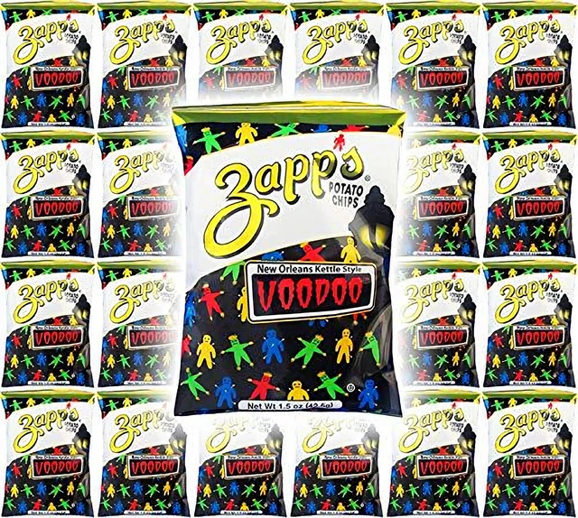 Zapp's Potato Chips, Vaudou Neuf Orleans Bouilloire Style, 44.4ml (24 Paquet)