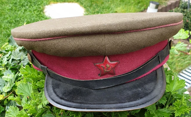 Urss / Unione Sovietica Ufficiale con Visiera Nkwd Rossi Esercito Tipo 1936
