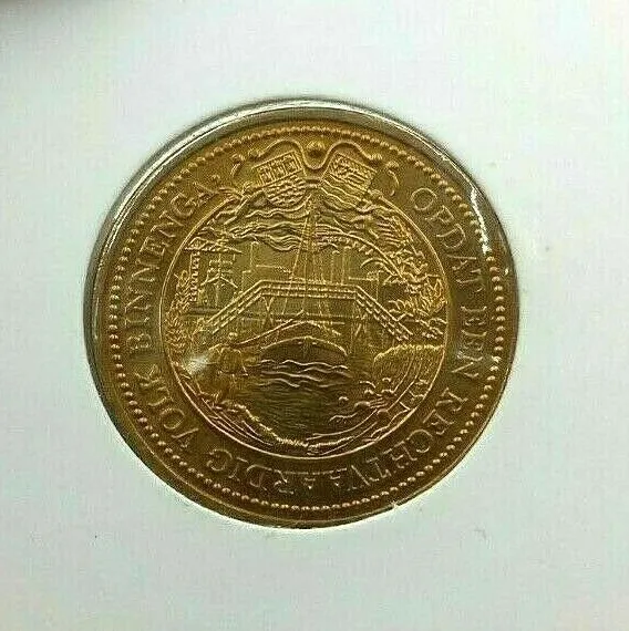 Monete Medaglia 350 Anni Fondotinta Hoogezand Olanda 1978