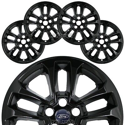 4 fits Ford Escape SE 2020-2022 Black 17" Wheel Skins Hub Caps Alloy Rim Covers