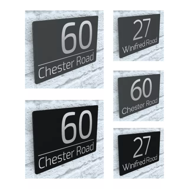 Floating House Number Plaques Composite Aluminium Signs Door Plates Name Wall