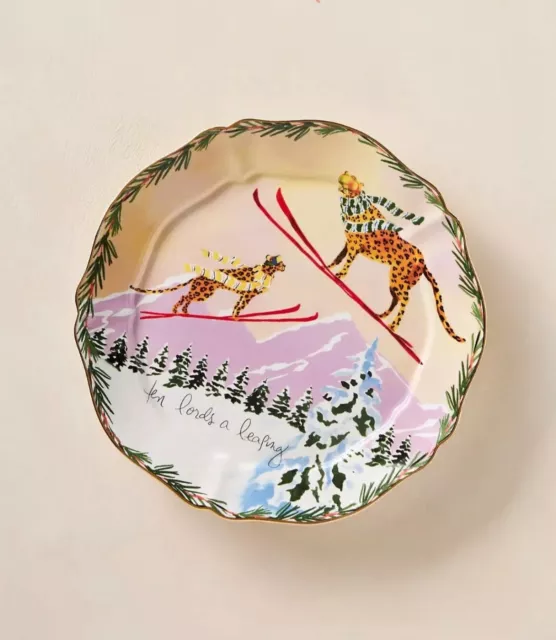 NEW Anthropologie Inslee Fariss Twelve 12 Days Christmas Plate Holiday  Winter