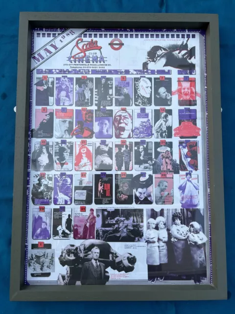 THE SCALA CINEMA CLUB  - MAY 1988  - FRAMED A2 POSTER from original programme