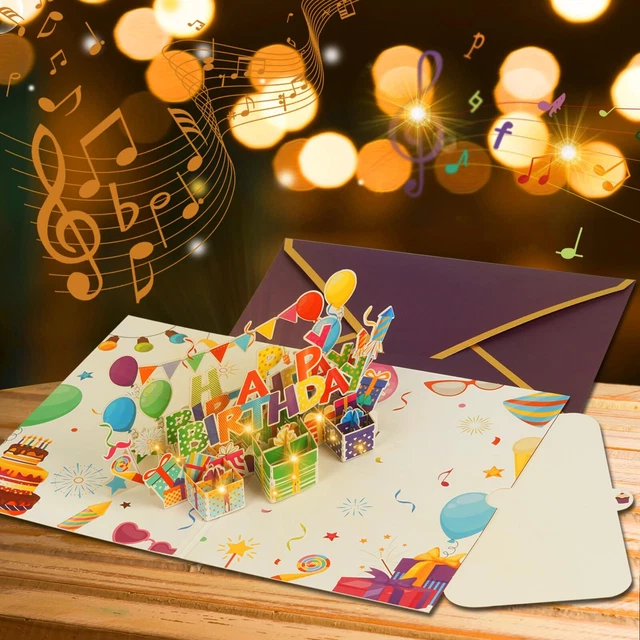 BIGLIETTO AUGURI COMPLEANNO Pop Up Biglietti d'auguri Biglietto di ...