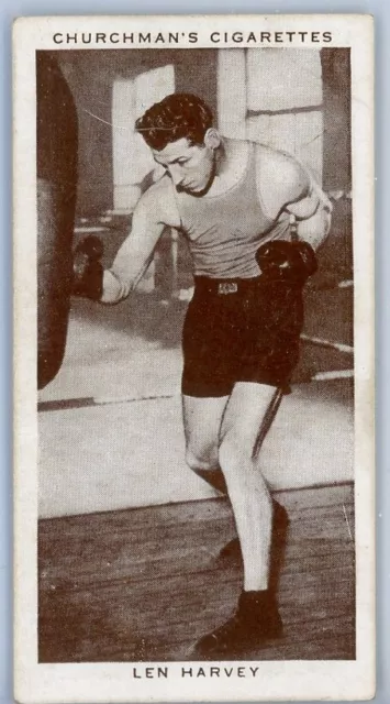 1938 Churchman's Boxing Len Harvey #18 Cigarette Card