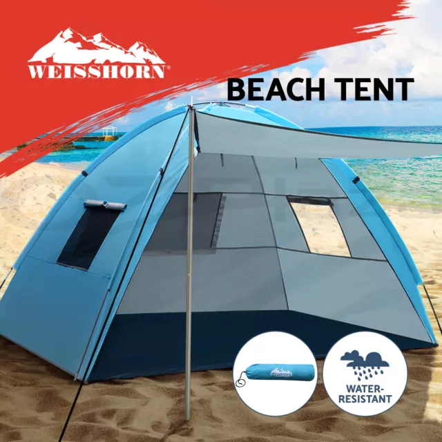 Weisshorn Camping Tent Beach Tents Hiking Sun Shade Shelter Fishing 2-4 Person