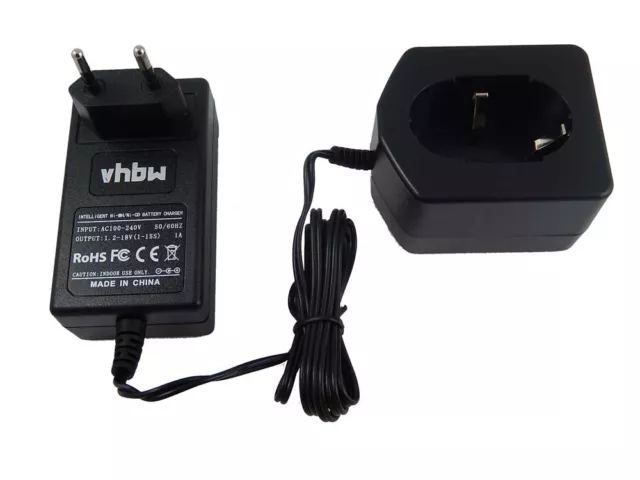 Caricabatterie 1.2V-18V VHBW per Gesipa Powerbird, Accubird, Firebird