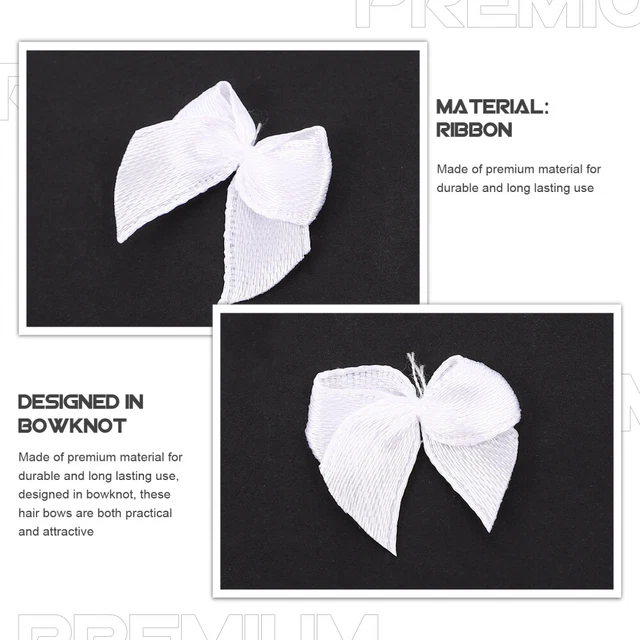 100 Pcs Scrapbook Pages Satin Black Bows Girl Hair Bows Hairpin 8