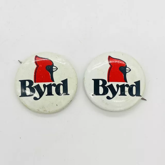 Harry Byrd Jr. Virginia (D) US Senate 1965-82 Political Pin Button Lot of 2