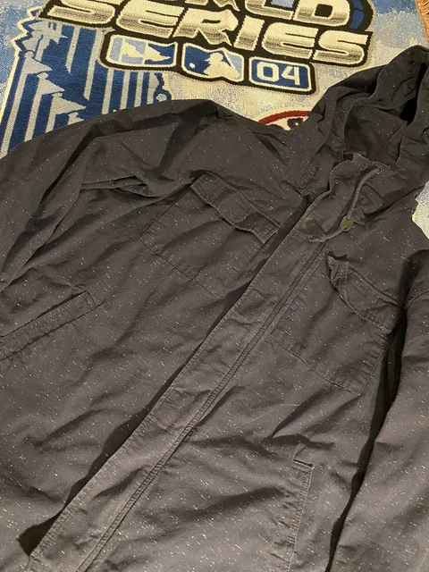 H&M Divided Blue Full Zip Men's Fleece Lined Hoodie Jacket Size XL Navy Blue