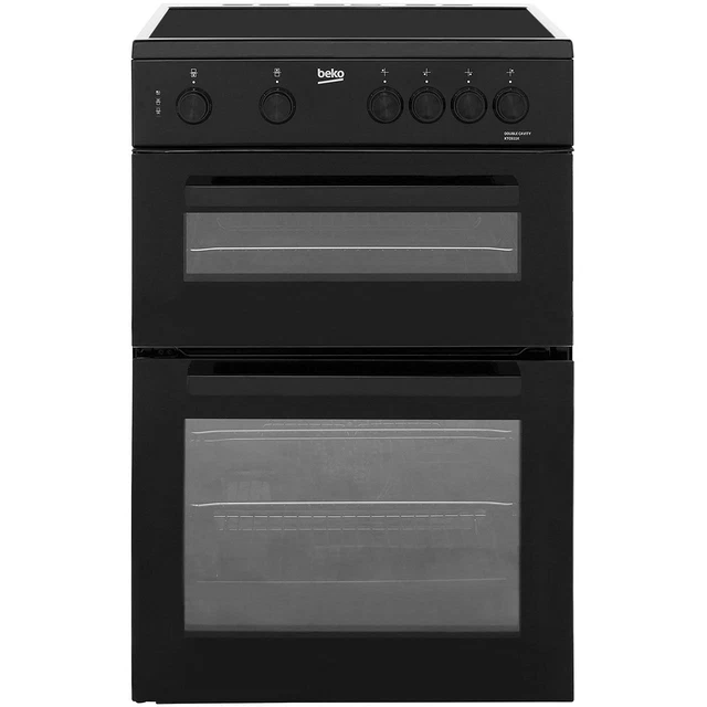 Beko KTC611K 60cm Free Standing Electric Cooker with Ceramic Hob A Black