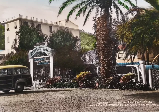 Cartolina - Laigueglia - Pensione Ristorante Dancing Le Palme - 1956