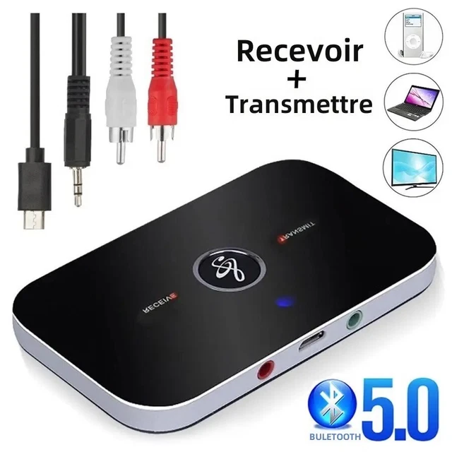 Adaptateur Bluetooth Récepteur Émetteur 5.0 Transmetteur RCA Audio 3,5mm neuf