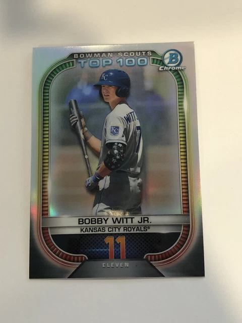 Bobby Witt Jr. 2021 Bowman Chrome Scouts Top 100 Kansas City Royals Btp-11 Bobby Witt Jr. 2021 Bowman Chrome Scouts Top 100 Kansas City Royals Btp-11