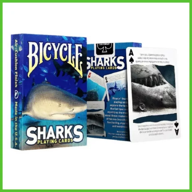 Mazzo di Carte da Gioco BICYCLE SHARKS Poker Collezione Bycicle Playing Cards