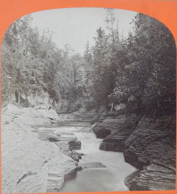 Rocky Heart Landscape Scene Trenton Falls, N.Y. - Stereoview Card - Stereoscope 2