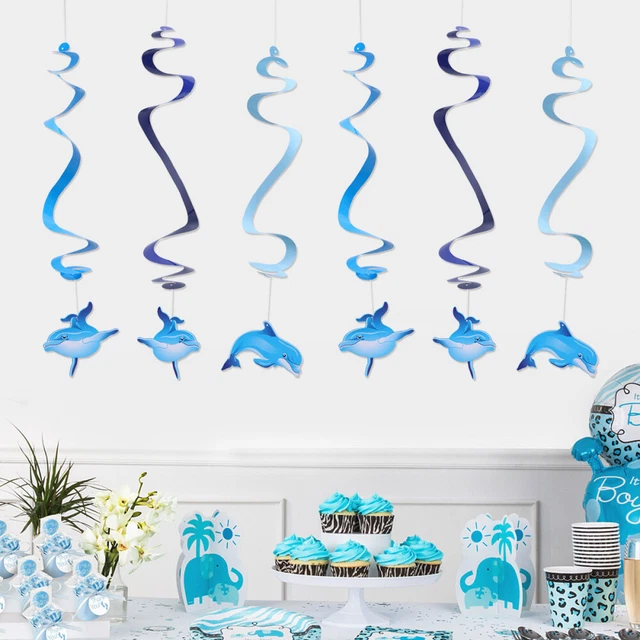 12 piezas Suministros de fiesta de delfines Adorno Decoraciones de fiesta de delfines
