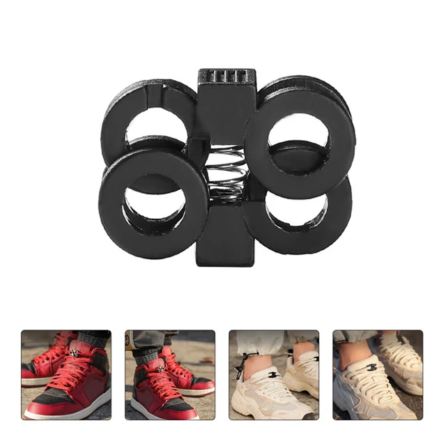 30 pz fibbia di regolazione Paracord scarpa plastica n. fibbia con cinghia per scarpe black