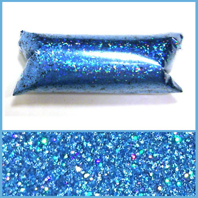Brillo holográfico, joyas gruesas azul cielo, polietileno resistente a disolventes 0,025" holo