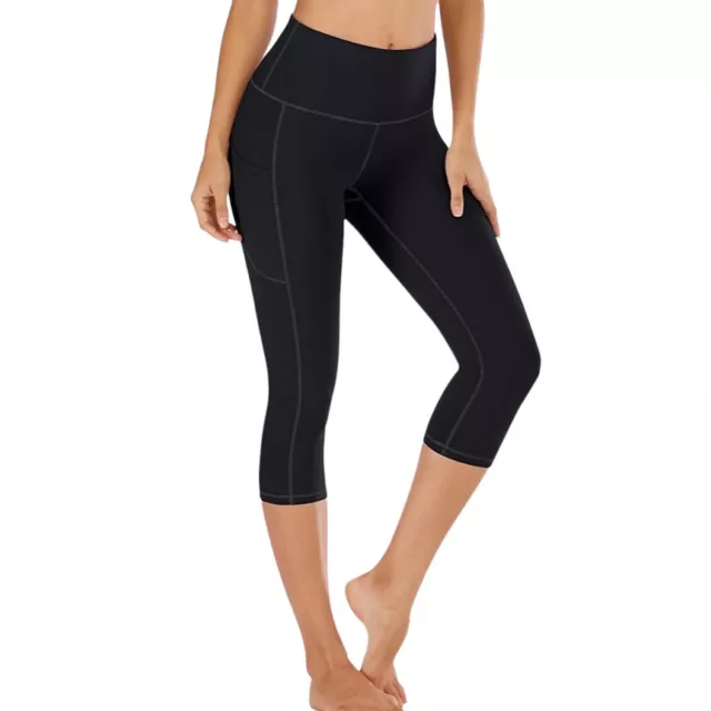 IUGA High Waisted Yoga Pants for Women with Pockets Capri Leggings for Women  Workout Leggings for